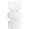 MINGZHE Vaso Idroponico in Vetro Trasparente, Vaso in Vetro Colorato da 7 Pollici per Fiori, Vaso Floreale in Vetro a Tre Strati per Decorazioni, Vaso in Vetro Geometrico Moderno per la Casa,(Bianco)