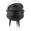 BBQ-Toro Potjie l pentola per streghe in ghisa, pentola in ghisa l Forno olandese sudafricano (Potjie #2 (ca. 6 Litro), con piede)