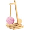 Generic Supporto per bobine di filo in legno, supporto rotante per maglieria e uncinetto, con base magnetica, grande capacità, multi-colore, fatto a mano, strumento artigianale in legno liscio per maglieria