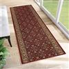 TAPISO Agadir Tappeto Passatoia Runner Antiscivolo Pelo Corto Al Metro Design Moderno Motivo Tradizionale Rosso Intenso Corridoio Cucina Ingresso Entrata Ufficio 67 x 230 cm