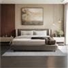 tectake® Tappeto Salotto, Tappeto Pelo Corto, Tappeti Salotto Design Elegante, Tappetino morbido, Lavabile in Lavatrice, Ideale per Sala da Pranzo, Camera, Studio, Soggiorno - Grigio - 140 x 200 cm