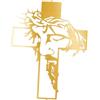 MagiDeal Statua risorta Scultura da parete Antica preghiera cristiana Reliquie religiose Crocifisso per feste in soggiorno, oro