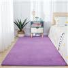 BESTORI Tappeto per Soggiorno Tinta Unita Tappeto Moderno a Pelo Corto Tappeto Morbido e Soffice per Bambini Camera da Letto Home Decor Viola, 200 x 300 cm