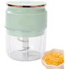 Ancsttu Tritaglio Elettrico - Tritaverdure Ricaricabile USB - Tritaverdure per Aglio Cipolle - Insalata Salsa Viaggio Campeggio Vegano