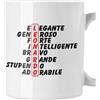 bubbleshirt Tazza Mug divertente con nome Leonardo e aggettivi simpatici Idea Regalo Compleanno Natale in ceramica