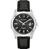 Bulova Surveyor 96B435 - Orologio da polso automatico da uomo, colore nero, con cinturino in pelle, impermeabile, 3 bar, diametro cassa: 39 mm, colore: Nero