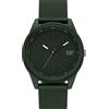 CAT Orologio da uomo Cat Insignia nero, cassa da 42 mm, cassa in ABS verde, cinturino in silicone verde, quadrante verde