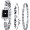 BERNY Petite Orologio per Donna Orologi da Braccialetto Diamond Accented Case 3ATM Impermeabile Moda Donna Orologio e Bracciale Set