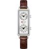 Gosasa Orologio al quarzo delle donne alla moda, quadrante rettangolare con i fusi orari doppi, resistente all'acqua di 30m
