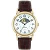 Peugeot - Orologio da uomo placcato oro 14 carati in pelle vintage