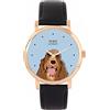 Toff London Brown Cocker Spaniel Dog Watch Ladies 38mm Case 3atm Resistente all'acqua Design personalizzato Movimento al quarzo Di lusso Alla moda