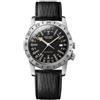 Glycine Orologio Automatico Vintage Uomo Adulto Nero, Pelle, 40mm, 24 Ore