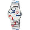 Excellanc Orologio da polso da donna colorato, verde, arcobaleno, nero, originale, con cinturino a tracolla, orologio da donna colorato straordinario, stile Raptor, alla moda, bianco