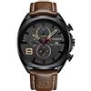 CURREN Orologi al quarzo per gli uomini di marca originale multifunzionale calendario stile impermeabile ragazzi orologio da polso in pelle 8324
