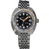 Seestern S406 Automatico Acciaio Nero Datario Orologio Uomo