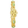 ADSBIAOYE Elegante orologio da donna con quadrante ovale alla moda, impermeabile, regalo, 01Oro, Moda