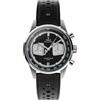 YEMA Rallygraf Alpine Cronografo Ibrido Meccanico Quarzo Acciaio Nero Pelle Bianco Data Orologio Uomo