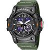 WeaShaemgLi Orologio sportivo da uomo con quadrante grande, militare, S-Shock, impermeabile, retroilluminazione, sveglia, cronometro Caratteristiche: robusto orologio da polso per allenamento, escursionismo e