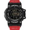 Forrader Orologio digitale da uomo, sportivo, impermeabile, con retroilluminazione a LED, sveglia, cronometro, data, orologio militare per uomo, nero/rosso, Cinturino