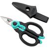 C.JET TOOL Forbici da elettricista in acciaio inossidabile da 6 Heavy Duty professionali per cavi morbidi in alluminio e rame (turchese)