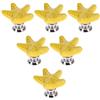 Frolahouse - Maniglie per cassetti in ceramica a forma di stella marina gialla per cameretta, credenza, armadio, cucina, mare/mare, 6 pezzi
