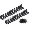 ZiYuya 20pcs Staffa angolare a L, Staffe Angolari con giunto ad angolo retto, Squadrette Angolari Per Legno Di 90°staffa di supporto Fissaggio angolare per Mobili, Scaffali, Sedie In Legno 20mm x 20mm