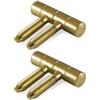 bricoleva.it Cerniere Anuba per infissi in legno, Set 2 Maschio e 2 Femmina - Cerniere a Due Gambi - Kit di Cerniere Anuba in Varie Finiture e Misure (Ø 14 mm, Ottonato)