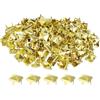 QUARKZMAN 80pz Rivetti a Piramide Quadrata, 7mm Chiodi a Quattro Punte, Borchie in Rame Stile Punk Rock per Abbigliamento Borsa Pelle Scarpe (Oro)