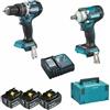 Makita Combo DHP484Z + DTW300Z BL 18V LXT 5Ah 3 bat. MakPac marca