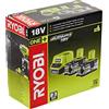 RYOBI Confezione 2 batterie RYOBI 18V OnePlus 5.0Ah LithiumPlus - 1 caricabatterie rapido 2.0Ah RC18120-250
