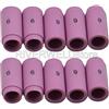 RIVERWELD TIG Ugello di allumina Sindone Tazze di ceramica 13N10 6# 9,5 x 30 mm Adatto SR WP 9 20 25 TIG Accessori per torce di saldatura 10pk
