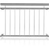 Aufun Ringhiera francese per balcone in acciaio inox protezione balcone ringhiera a griglia ringhiera del balcone 128 x 90 cm