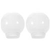 ibasenice Paralume Protezione per Lampadine e Luci da Cortile 2 Pezzi in Acrilico a Sfera Bianco per Lampade da Esterno