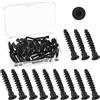 Swpeet Kit assortito di viti M7 x 40 mm in acciaio al carbonio zincato nero, 50 pezzi, viti di collegamento autofilettanti per montaggio e montaggio