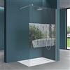 Mai & Mai Box Doccia Walk-In 140x200cm, Parete Doccia in Vetro 10mm Braccio di Sostegno 70-120cm Vetro di Sicurezza ESG con Rivestimento Nano BRAM3 Bremen02DM