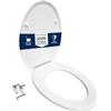 HYDRO HOME Tavoletta Wc Pozzi Ginori Join Lungo Come Originale, Copriwater In Materiale Termoindurente,Tavoletta Water Con Cerniere Fissaggio Dall'Alto MADE IN ITALY