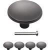 Fuxxer Maniglie per mobili, eleganti cassetti, design rustico, 38 x 20 mm, set da 4, antracite, grigio