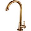 EALLEN Rubinetto Vintage,Rubinetti Da Esterno Rubinetto da cucina in ottone Bronzo Finitura antica Maniglia singola Retro Solo rubinetti for acqua fredda Rubinetto for lavabo girevole a 360 gradi