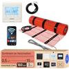 Warmcoin® Kit Completo Riscaldamento a Pavimento Elettrico 160W/m² - Stuoia Autoadesiva 2,0 m² (0,5x4m) - Per Piastrelle, Laminato e Parquet - Con Termostato WiFi W51 Bianco