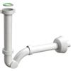Kiamami Valentina - Sifone a Esse per Lavabo e Bidet | Plastica | Senza Piletta | Canotto di Scarico ø 32X250 mm