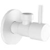 RERU RUBINETTO SOTTOLAVABO D'ARREDO MOD.MINIMAL 1/2x10 Bianco Opaco 1/2x1/2