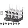 Generico Kit Videosorveglianza 8 Telecamere Canali 5G DVR NVR HD da Interno ed Esterno Impermeabili + Hard Disck da 500GB per Registrare immagine Video, Completo di Mouse Alimentatori Wi-fi Visione Notturna