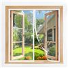 Sjldwtmt Zanzariera Magnetica per Finestra 170x140cm Bianca - Tenda Antizanzare, Chiusura Automatica, Rete Fine Anti Insetti, Facile Installazione, per Balcone, Soggiorno, Terrazza