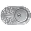 Smeg Lavello ovale incasso 1 vasca e gocciolatoio sinistro 78x48 cm - Smeg LMEL77S inox
