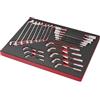 Sogi TER-02 Assortimento di 22 utensili - chiavi poligonali - chiavi snodate - chiavi a tubo - per riparazione auto