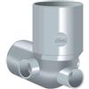 Nicoll 361-RN0556-100050 Curva di Scarico WC con 3 attacchi 100/50/50/50mm, Multicolore