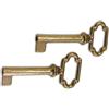 OEM Chiave in Ottone Lucido per Mobili 35x60 mm Ds 81007C conf. 2 Pz