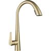 Rea - Rubinetto Da Cucina Ross Brush Gold Miscelatore Lavello Cucina In Ottone Miscelatore Monocomando Caldo E Freddo Regolabile (Oro) 27,5x5,5x43cm