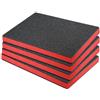 Jiuvaso Set di 4 Inserti in Schiuma per Valigie, Fogli EPE per Organizzare Cassette Degli Attrezzi, 42,5 cm x 28,5 cm x 5 cm