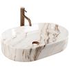 Rea - Lavabo Da Appoggio Nadia 60 In Ceramica,Grigio, Ovale 60X38X13cm